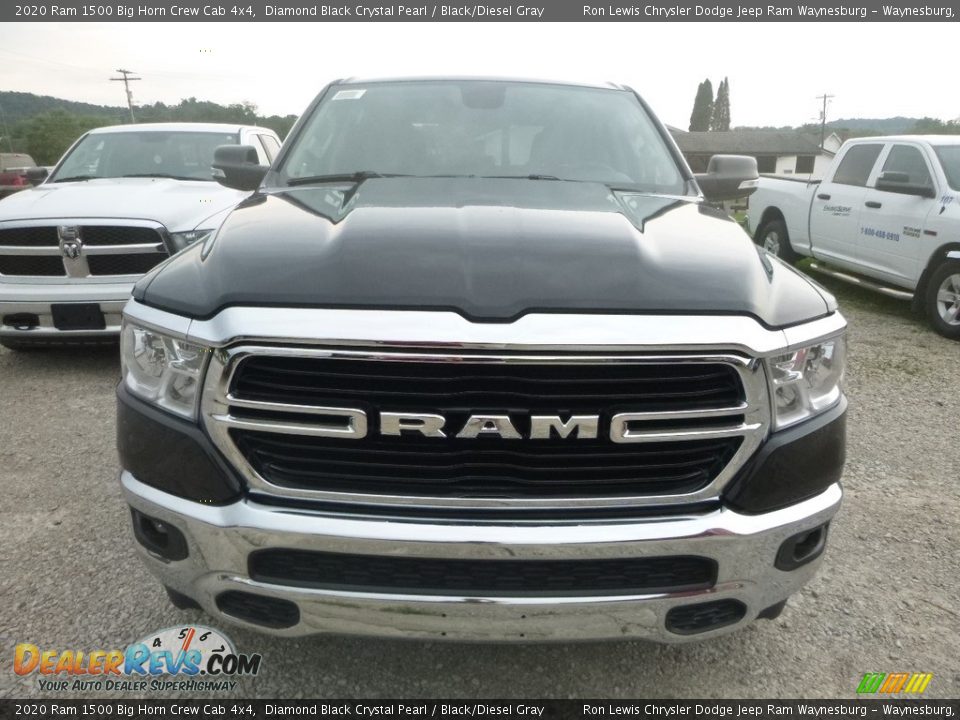 2020 Ram 1500 Big Horn Crew Cab 4x4 Diamond Black Crystal Pearl / Black/Diesel Gray Photo #7