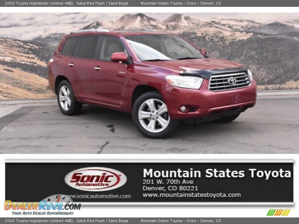 2009 Toyota Highlander Limited 4WD Salsa Red Pearl / Sand Beige Photo #1