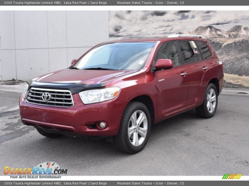 2009 Toyota Highlander Limited 4WD Salsa Red Pearl / Sand Beige Photo #2