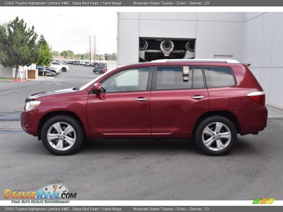 2009 Toyota Highlander Limited 4WD Salsa Red Pearl / Sand Beige Photo #3