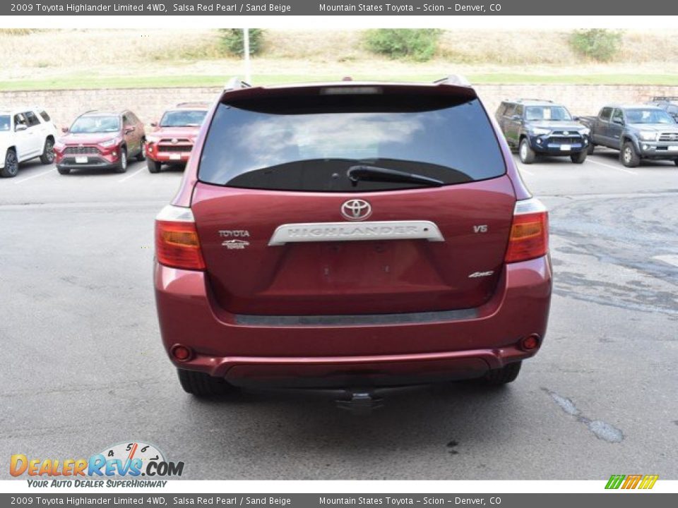 2009 Toyota Highlander Limited 4WD Salsa Red Pearl / Sand Beige Photo #5