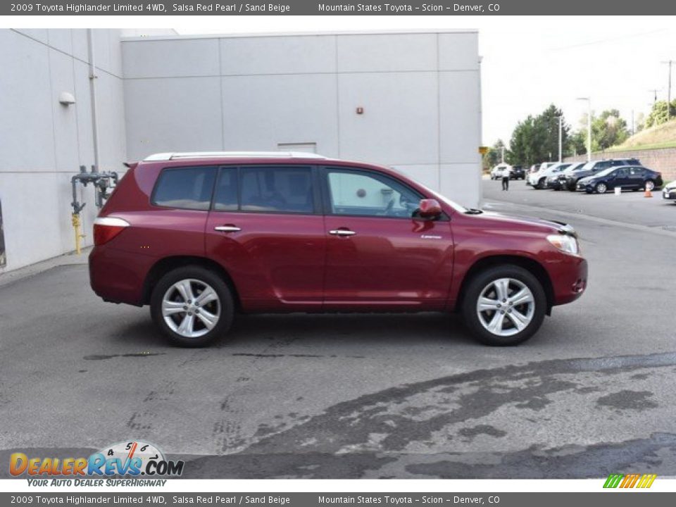 2009 Toyota Highlander Limited 4WD Salsa Red Pearl / Sand Beige Photo #7