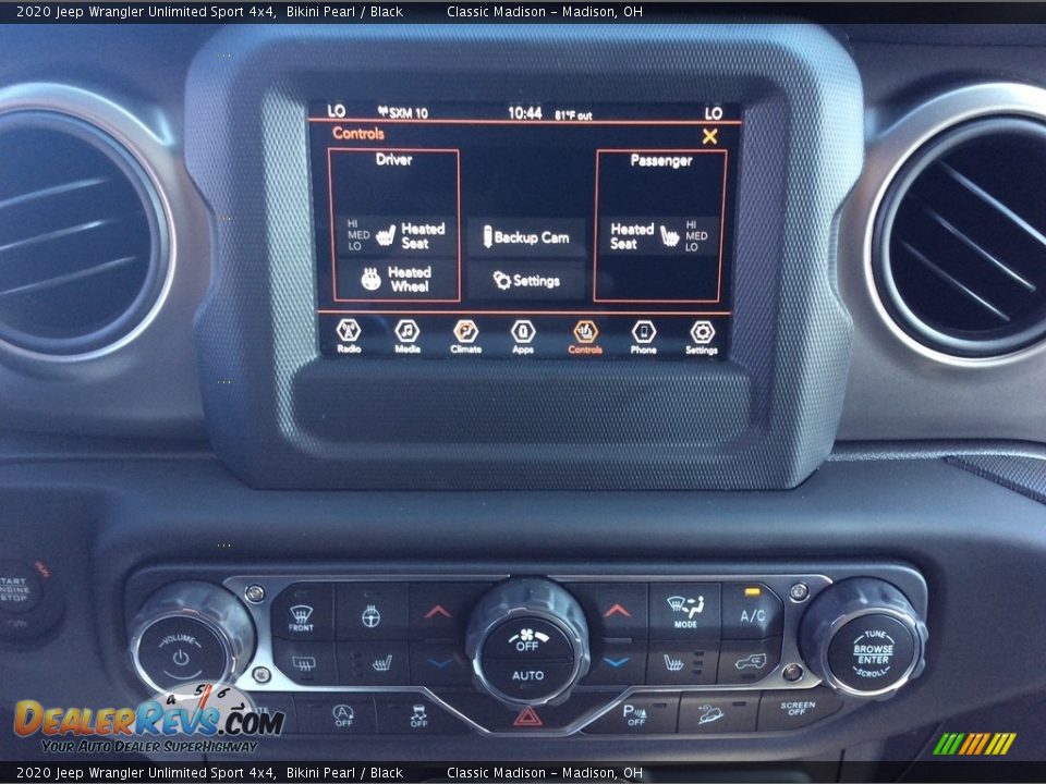 2020 Jeep Wrangler Unlimited Sport 4x4 Bikini Pearl / Black Photo #14