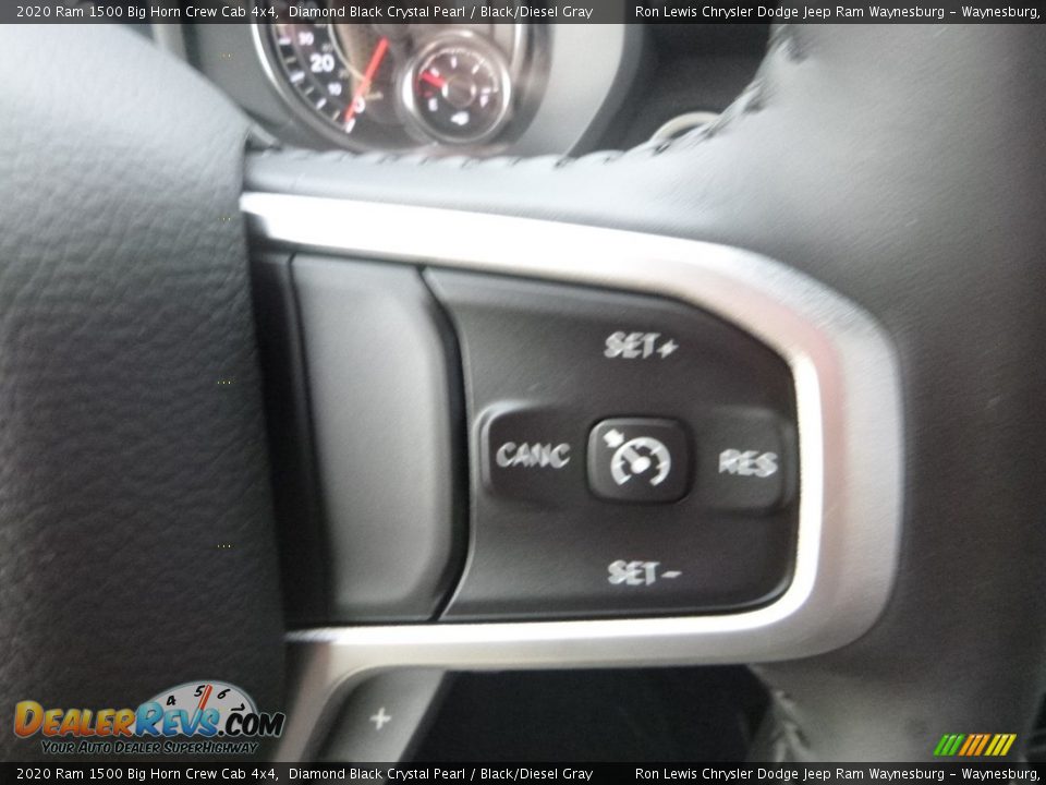 2020 Ram 1500 Big Horn Crew Cab 4x4 Diamond Black Crystal Pearl / Black/Diesel Gray Photo #17