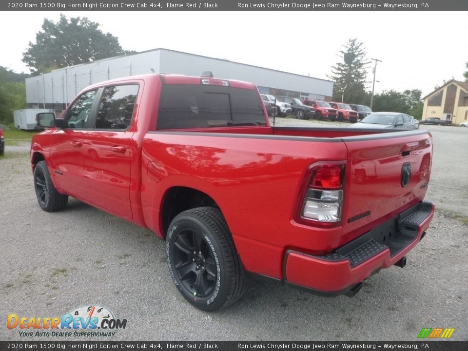 2020 Ram 1500 Big Horn Night Edition Crew Cab 4x4 Flame Red / Black Photo #3