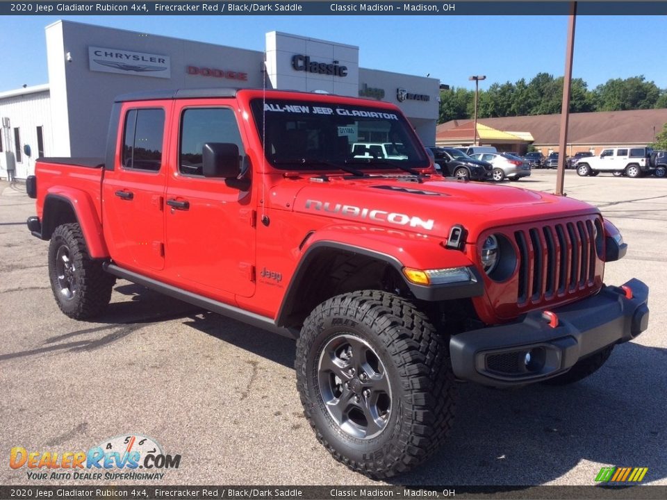 2020 Jeep Gladiator Rubicon 4x4 Firecracker Red / Black/Dark Saddle Photo #1