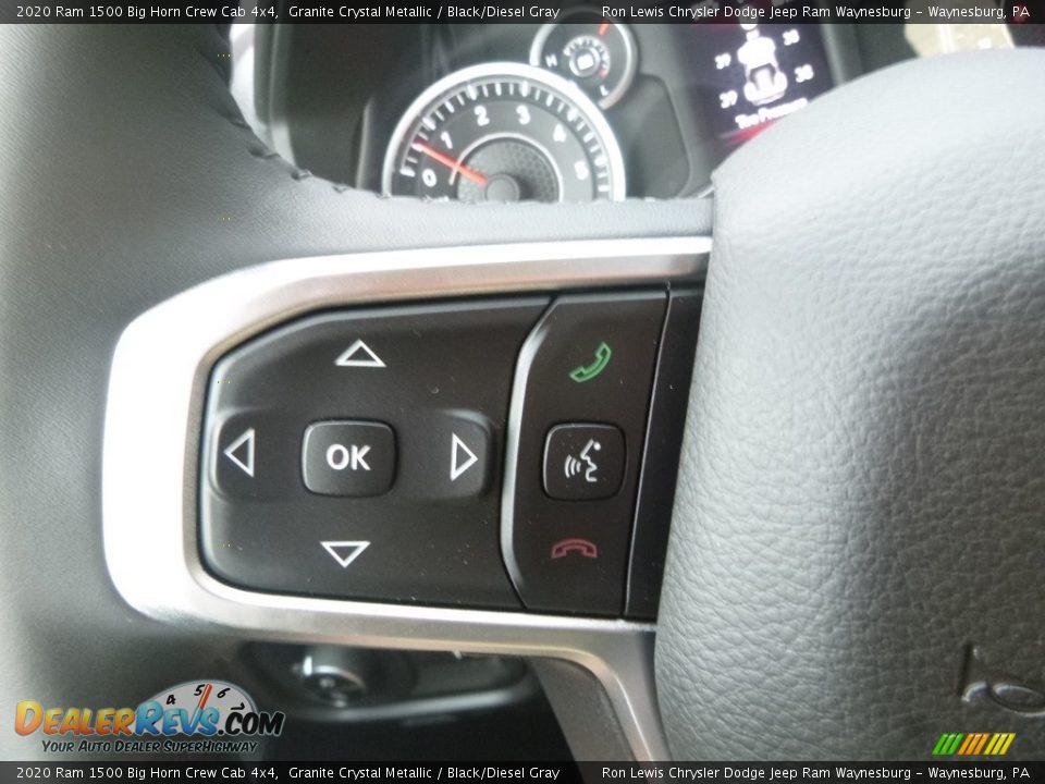 2020 Ram 1500 Big Horn Crew Cab 4x4 Granite Crystal Metallic / Black/Diesel Gray Photo #17