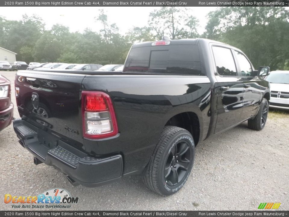 Diamond Black Crystal Pearl 2020 Ram 1500 Big Horn Night Edition Crew Cab 4x4 Photo #5