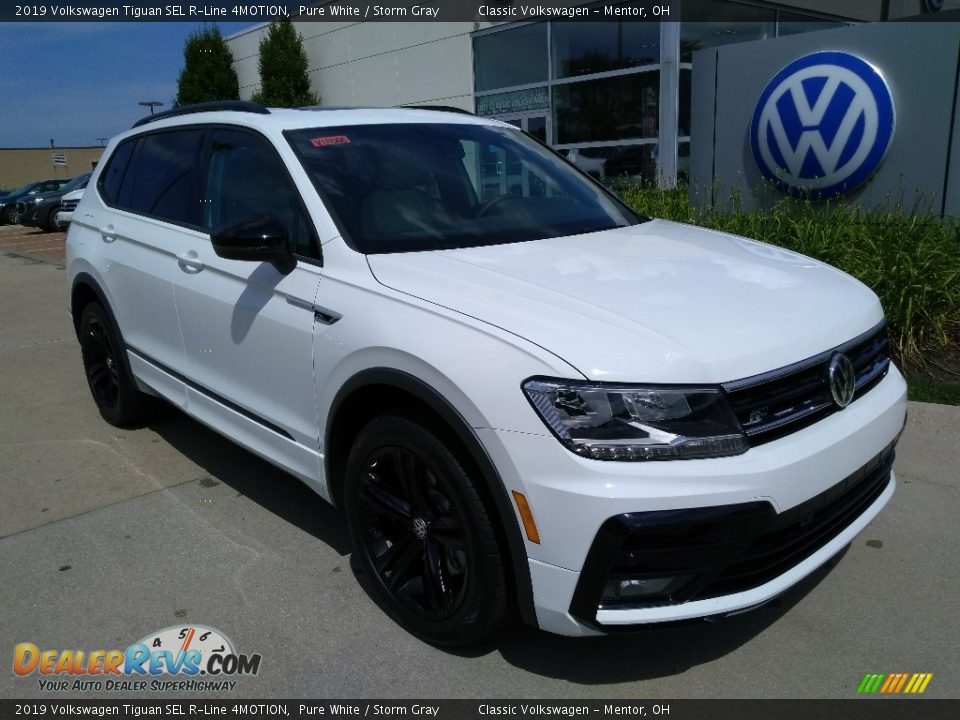 2019 Volkswagen Tiguan SEL R-Line 4MOTION Pure White / Storm Gray Photo #1