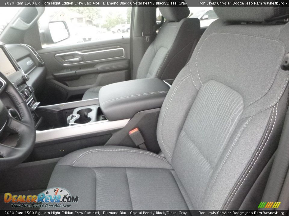 Black/Diesel Gray Interior - 2020 Ram 1500 Big Horn Night Edition Crew Cab 4x4 Photo #13
