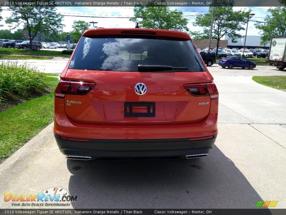 2019 Volkswagen Tiguan SE 4MOTION Habanero Orange Metallic / Titan Black Photo #5