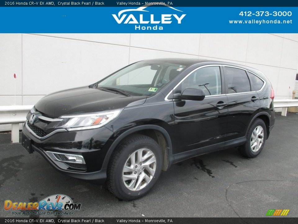 2016 Honda CR-V EX AWD Crystal Black Pearl / Black Photo #1