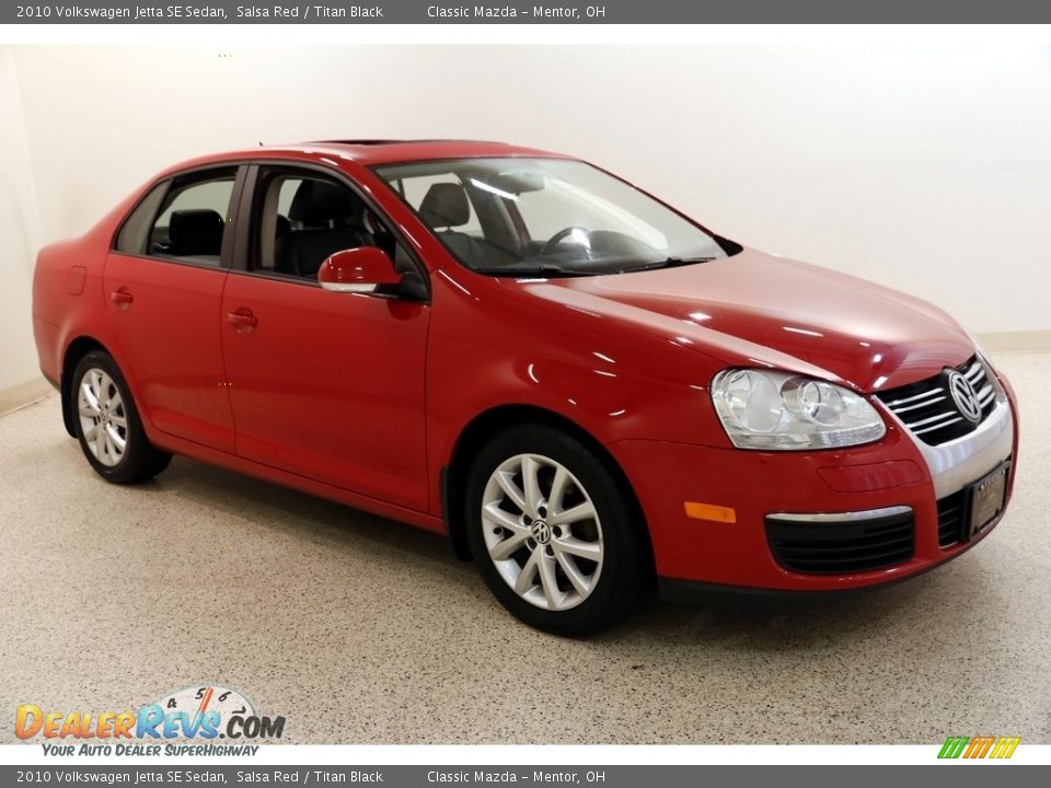 2010 Volkswagen Jetta SE Sedan Salsa Red / Titan Black Photo #1