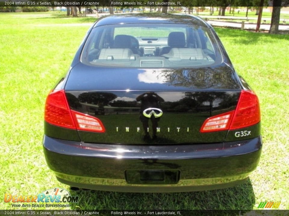 2004 Infiniti G 35 x Sedan Black Obsidian / Graphite Photo #7