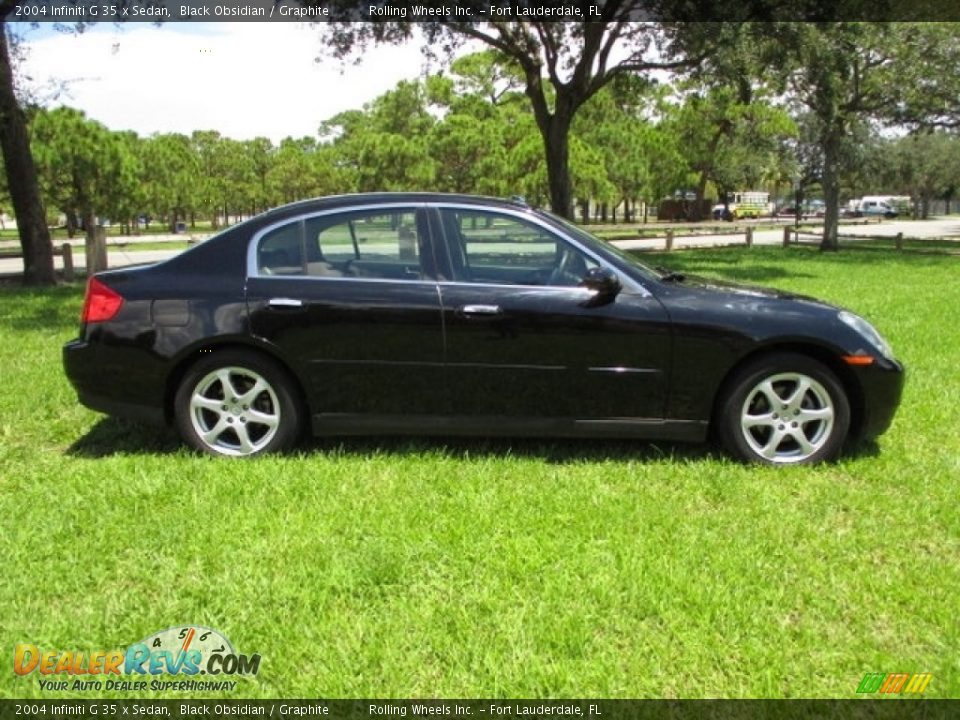 2004 Infiniti G 35 x Sedan Black Obsidian / Graphite Photo #11