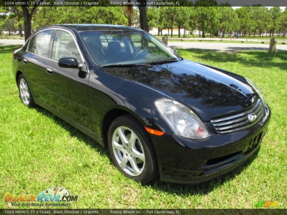 2004 Infiniti G 35 x Sedan Black Obsidian / Graphite Photo #13