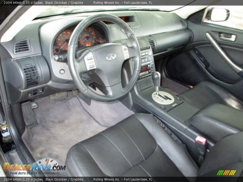 2004 Infiniti G 35 x Sedan Black Obsidian / Graphite Photo #14