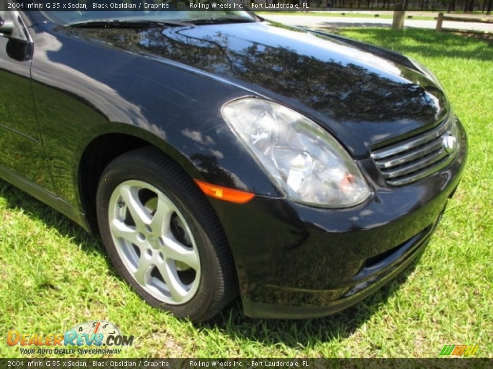 2004 Infiniti G 35 x Sedan Black Obsidian / Graphite Photo #17