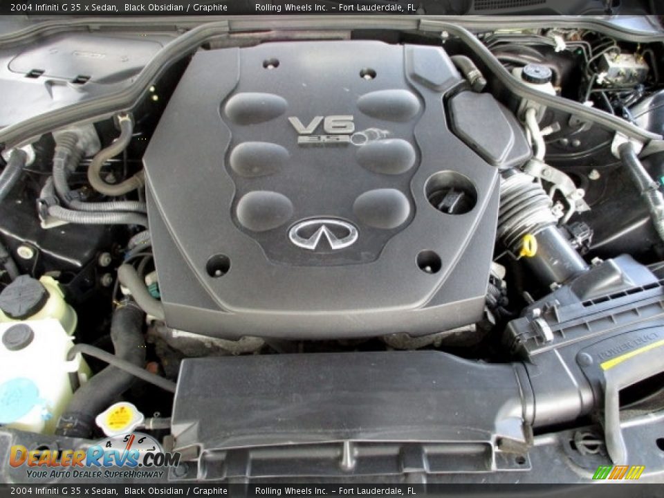 2004 Infiniti G 35 x Sedan Black Obsidian / Graphite Photo #18