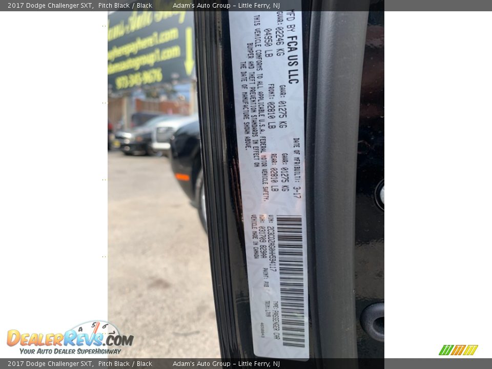 2017 Dodge Challenger SXT Pitch Black / Black Photo #24