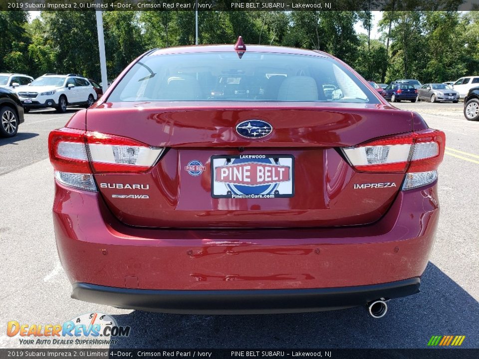 2019 Subaru Impreza 2.0i Limited 4-Door Crimson Red Pearl / Ivory Photo #5