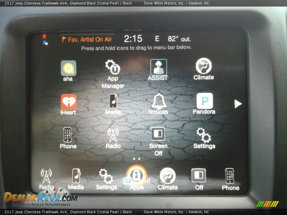 2017 Jeep Cherokee Trailhawk 4x4 Diamond Black Crystal Pearl / Black Photo #23