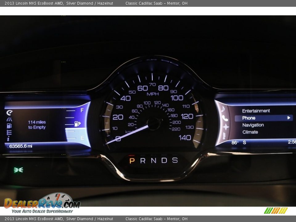 2013 Lincoln MKS EcoBoost AWD Silver Diamond / Hazelnut Photo #9