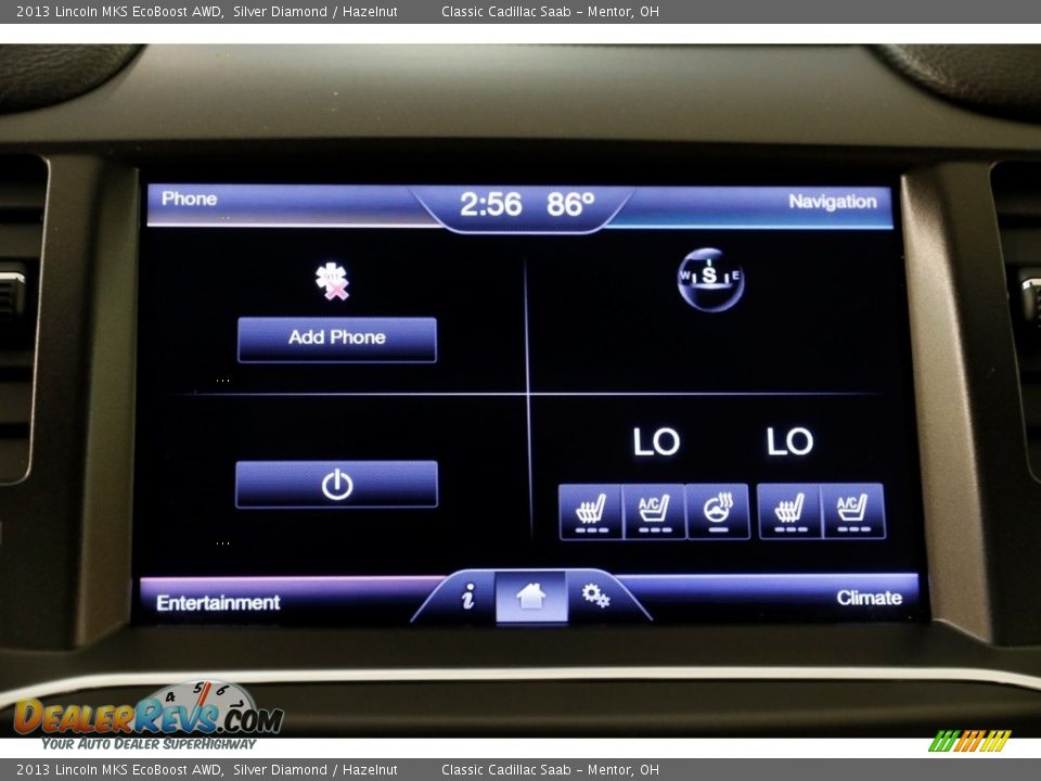 2013 Lincoln MKS EcoBoost AWD Silver Diamond / Hazelnut Photo #11