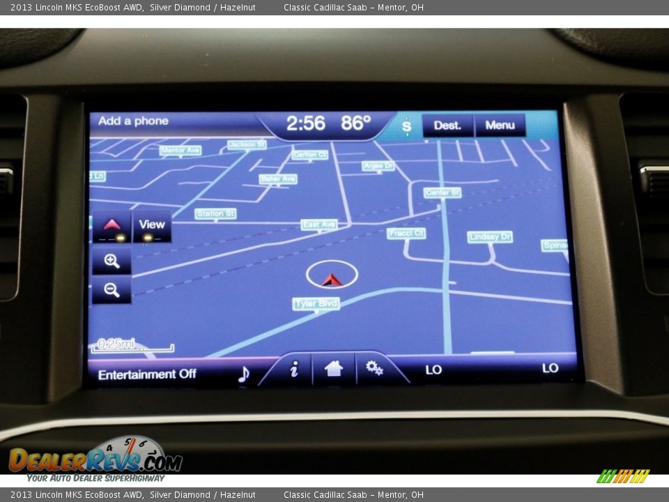 2013 Lincoln MKS EcoBoost AWD Silver Diamond / Hazelnut Photo #12