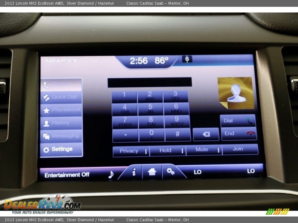 2013 Lincoln MKS EcoBoost AWD Silver Diamond / Hazelnut Photo #13