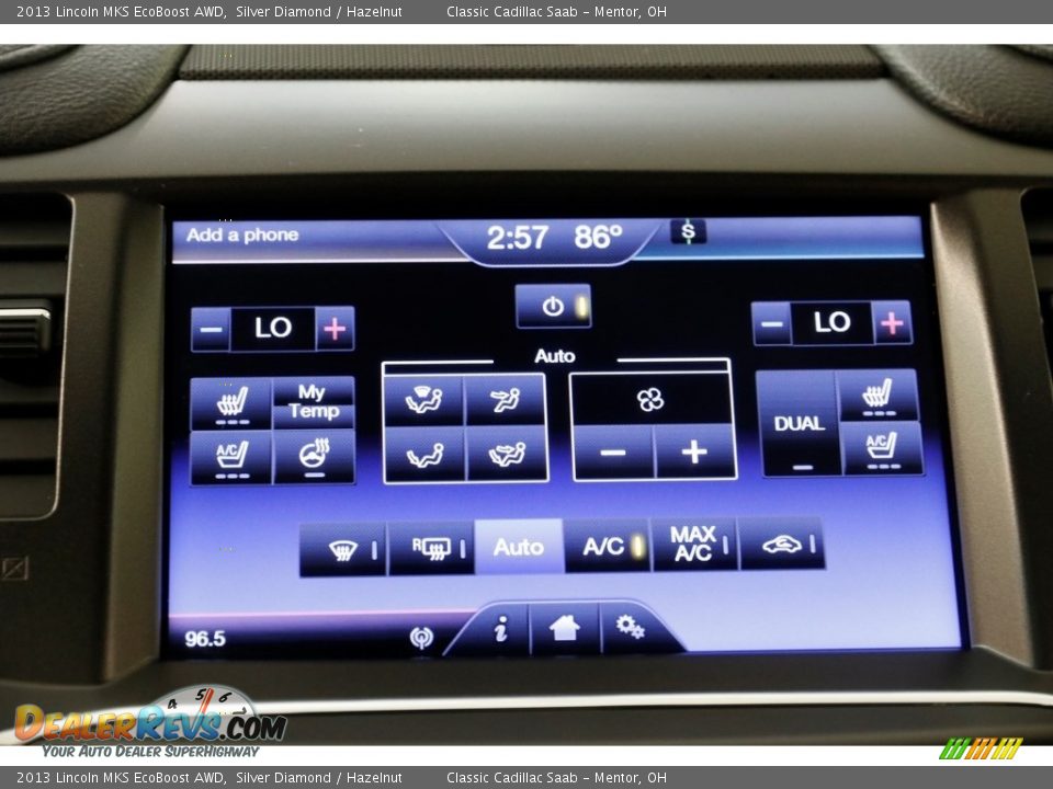 2013 Lincoln MKS EcoBoost AWD Silver Diamond / Hazelnut Photo #15