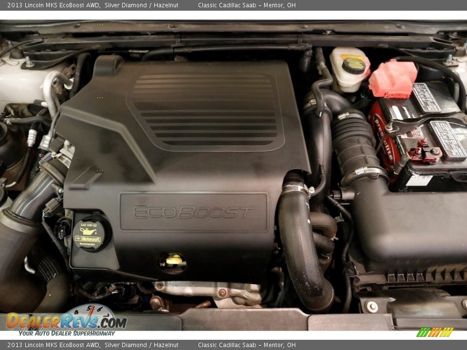2013 Lincoln MKS EcoBoost AWD Silver Diamond / Hazelnut Photo #24