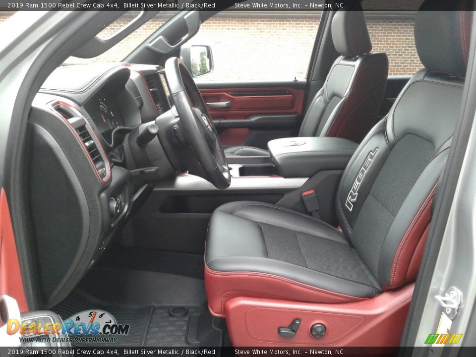 Black/Red Interior - 2019 Ram 1500 Rebel Crew Cab 4x4 Photo #10