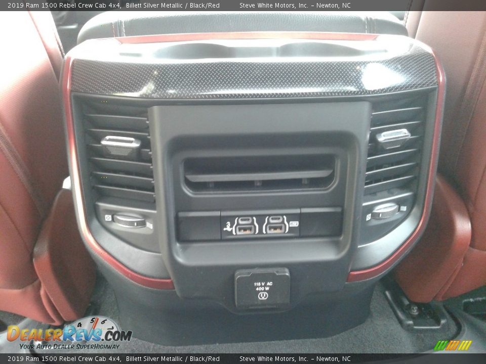 2019 Ram 1500 Rebel Crew Cab 4x4 Billett Silver Metallic / Black/Red Photo #14