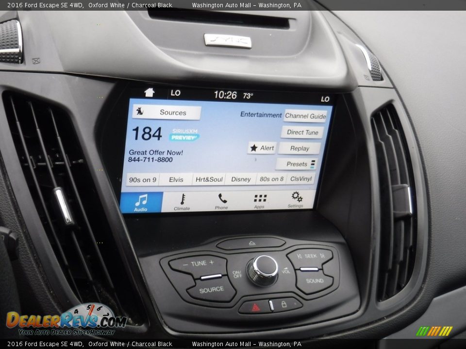 2016 Ford Escape SE 4WD Oxford White / Charcoal Black Photo #19