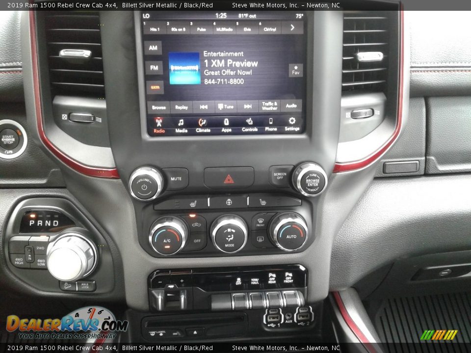 Controls of 2019 Ram 1500 Rebel Crew Cab 4x4 Photo #23
