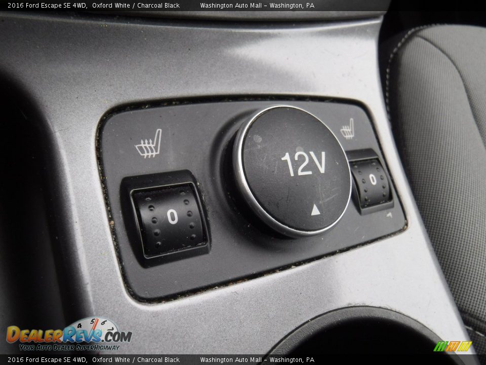 2016 Ford Escape SE 4WD Oxford White / Charcoal Black Photo #23