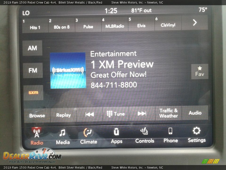 2019 Ram 1500 Rebel Crew Cab 4x4 Billett Silver Metallic / Black/Red Photo #24