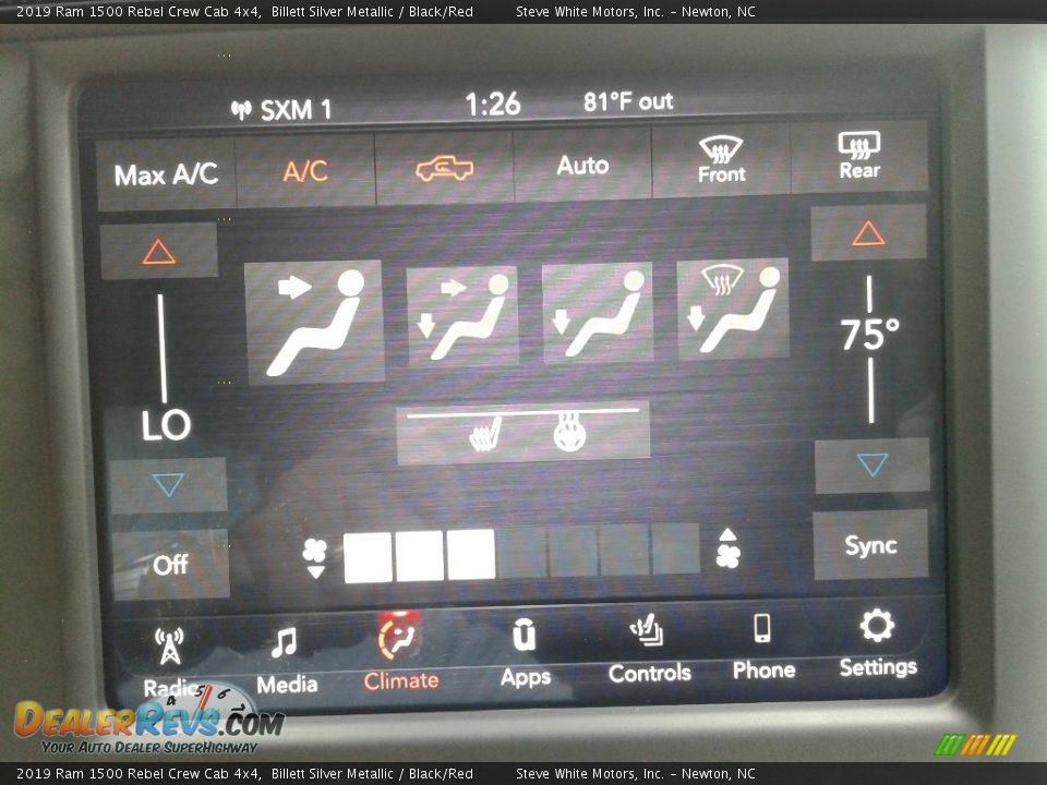 2019 Ram 1500 Rebel Crew Cab 4x4 Billett Silver Metallic / Black/Red Photo #26