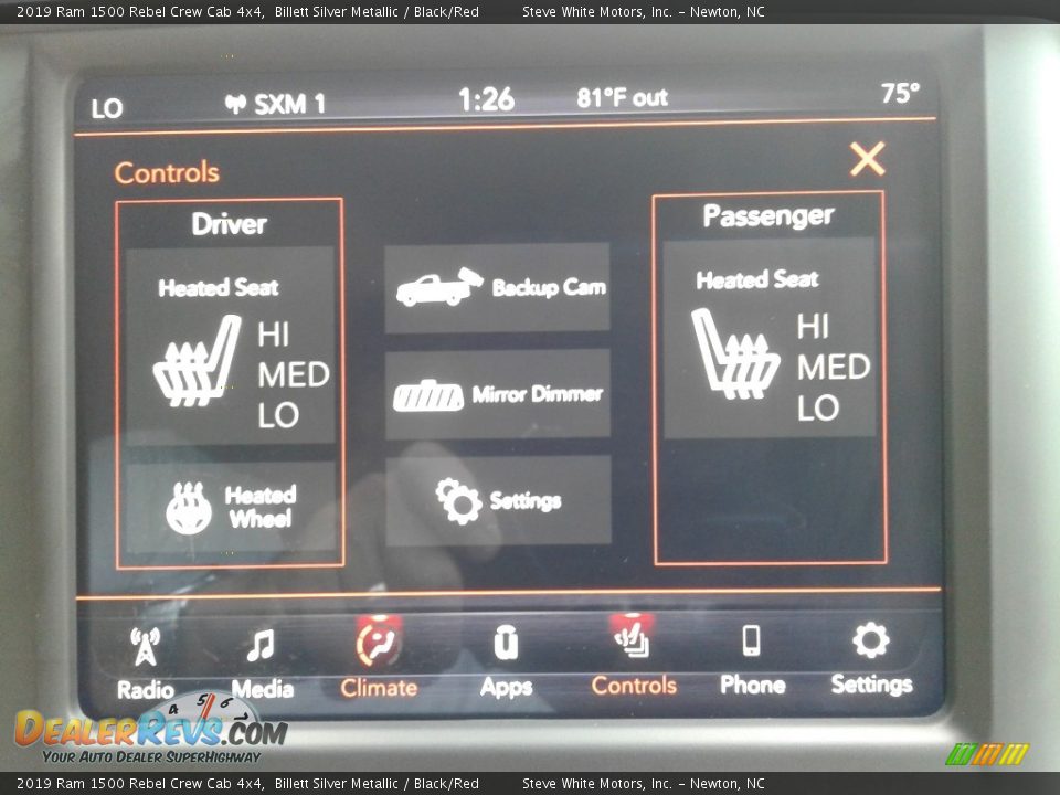 2019 Ram 1500 Rebel Crew Cab 4x4 Billett Silver Metallic / Black/Red Photo #27