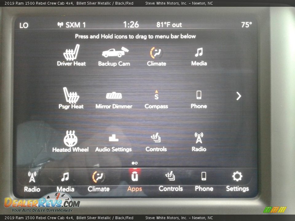 2019 Ram 1500 Rebel Crew Cab 4x4 Billett Silver Metallic / Black/Red Photo #28