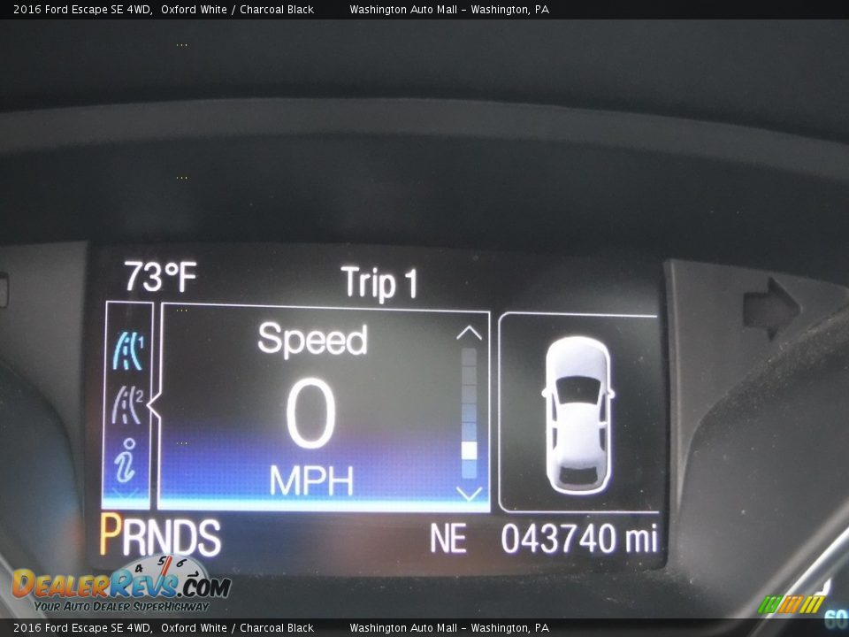 2016 Ford Escape SE 4WD Oxford White / Charcoal Black Photo #30