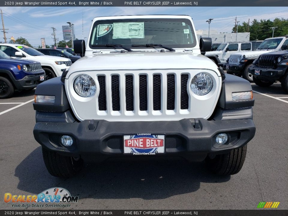 2020 Jeep Wrangler Unlimited Sport 4x4 Bright White / Black Photo #2