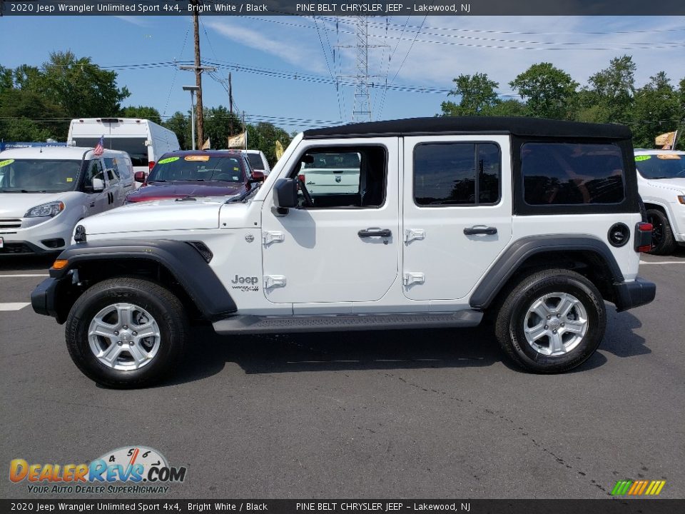 2020 Jeep Wrangler Unlimited Sport 4x4 Bright White / Black Photo #3