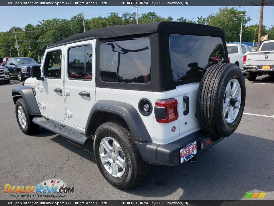 2020 Jeep Wrangler Unlimited Sport 4x4 Bright White / Black Photo #4