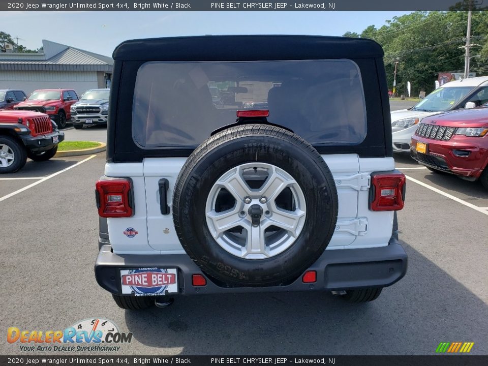 2020 Jeep Wrangler Unlimited Sport 4x4 Bright White / Black Photo #5