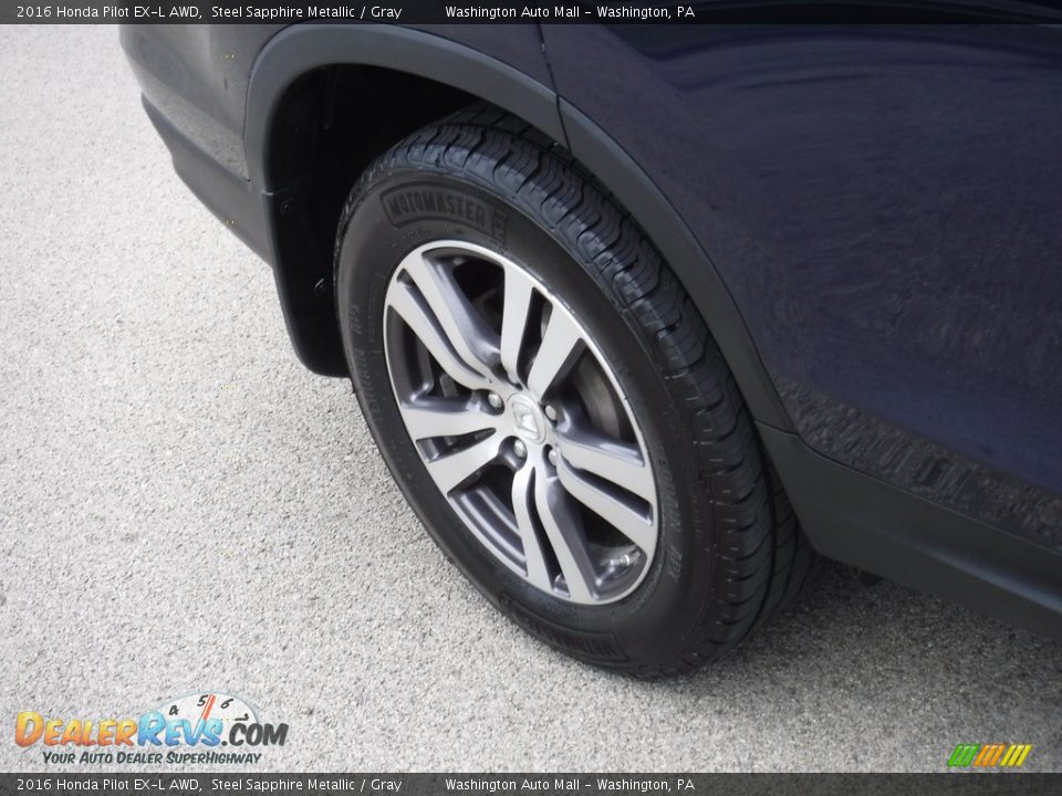 2016 Honda Pilot EX-L AWD Steel Sapphire Metallic / Gray Photo #4