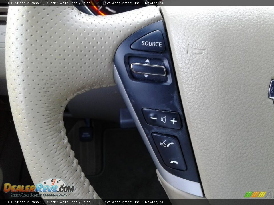 2010 Nissan Murano SL Glacier White Pearl / Beige Photo #17