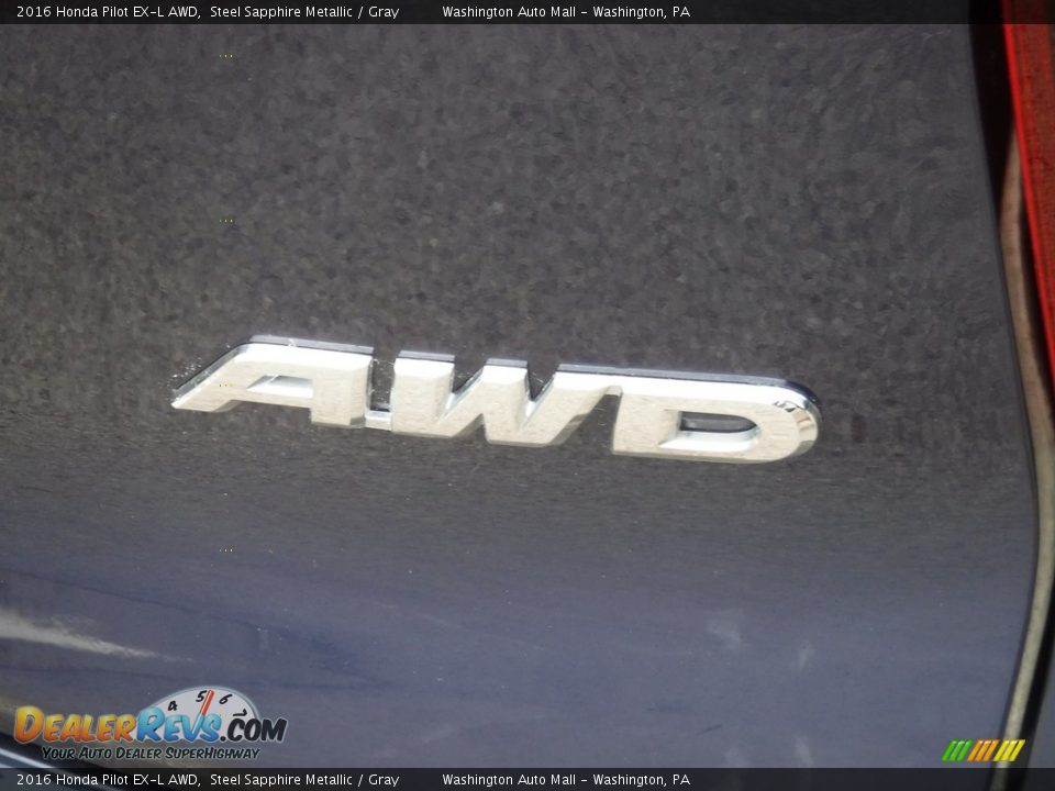 2016 Honda Pilot EX-L AWD Steel Sapphire Metallic / Gray Photo #11
