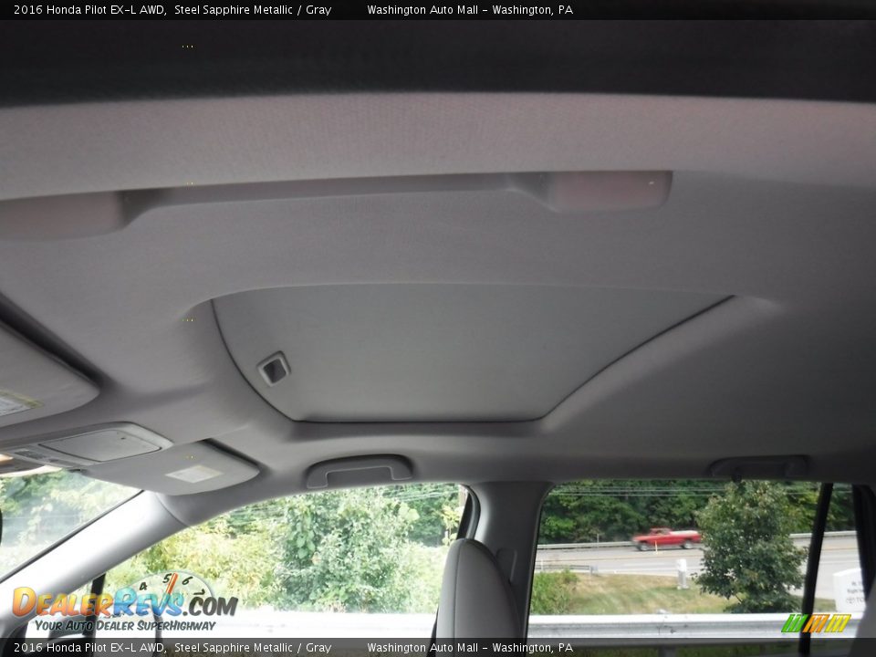 2016 Honda Pilot EX-L AWD Steel Sapphire Metallic / Gray Photo #12